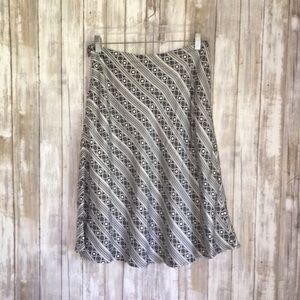 NWT White House Black Market Silk Midi Skirt